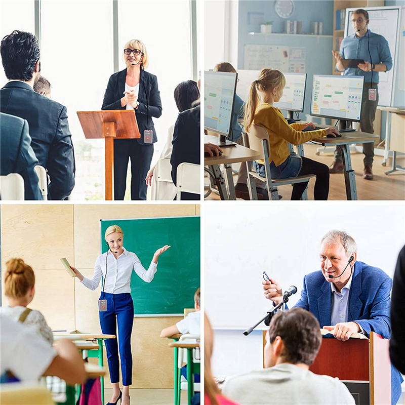 2X Portable Voice Amplifier for Teachers with Microphone Headset,Rechargeable Speaker for Training,Tour Guide,Classroom
