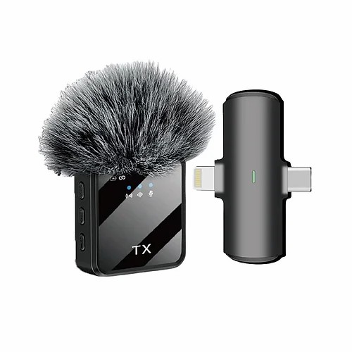 Microphone 2in1 Wireless Lavalier F15-2 USB Type C + i Phone. 