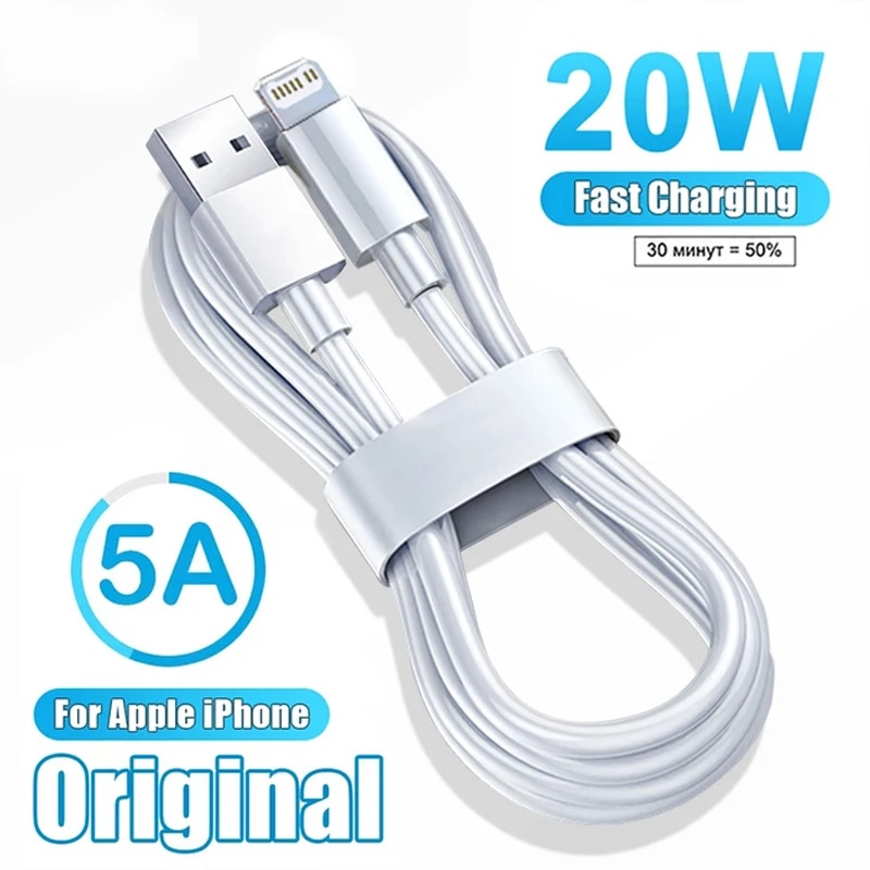 Original Usb Cable for Apple Iphone 14 13 11 12 Pro Max Xs Xr Fast Charging Phone Usb C Date Cable for Ipad Charger Accessories