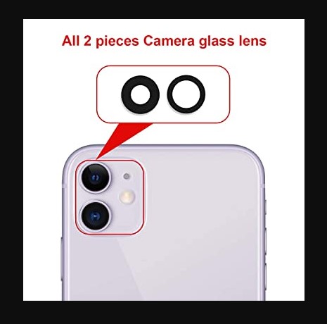 for iPhone 11 Camera Main Glass Replacement Glass Slide, Glass Replacement Replace Objective Lens BACK Camera Rear Camera. 