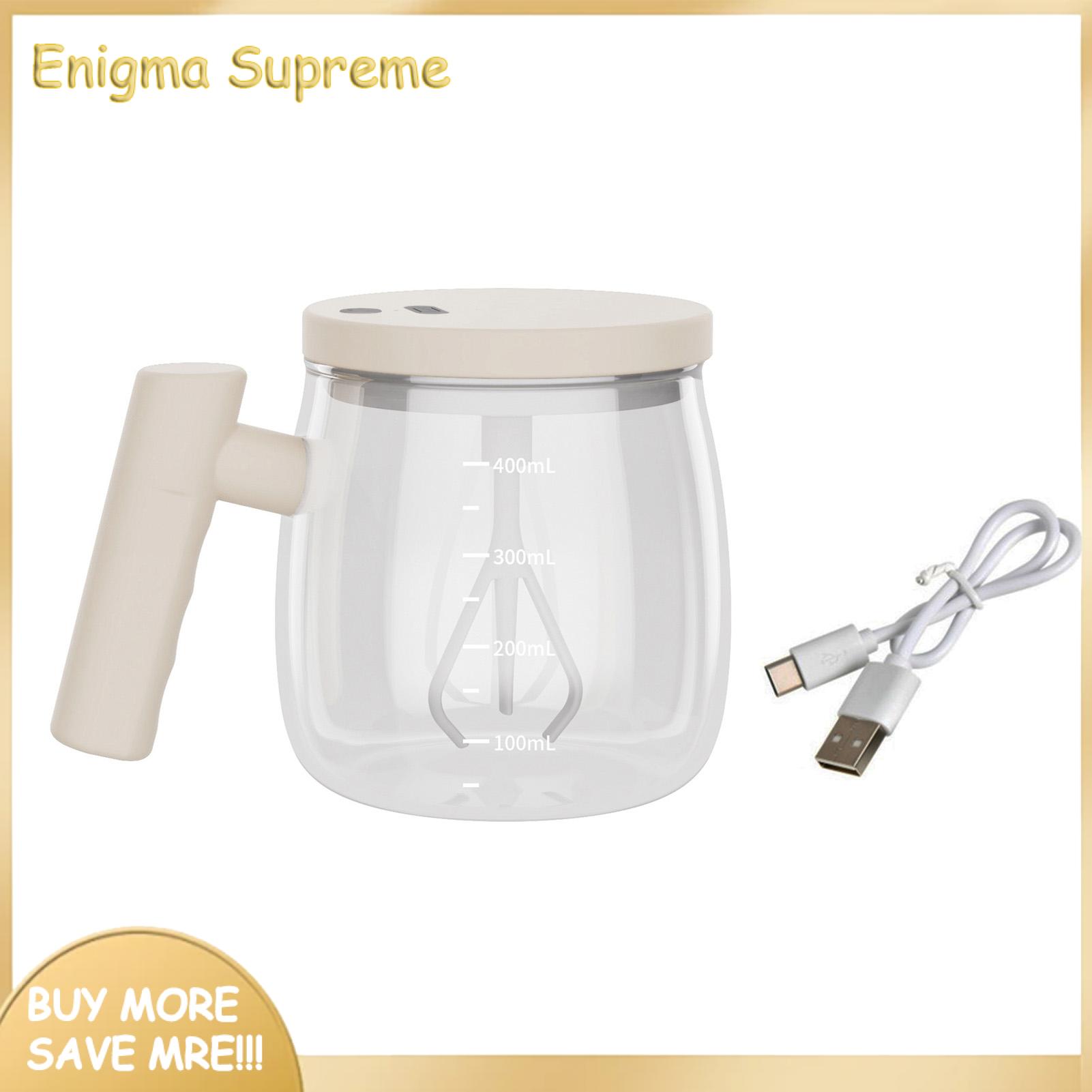 Enigma- Temperature-resistant Blender Jar 400ml Electric Self-stirring Glass Coffee Cup High Speed Automatic Mixer for Home Office Use Buyer's Choice Electric Mixing Cup