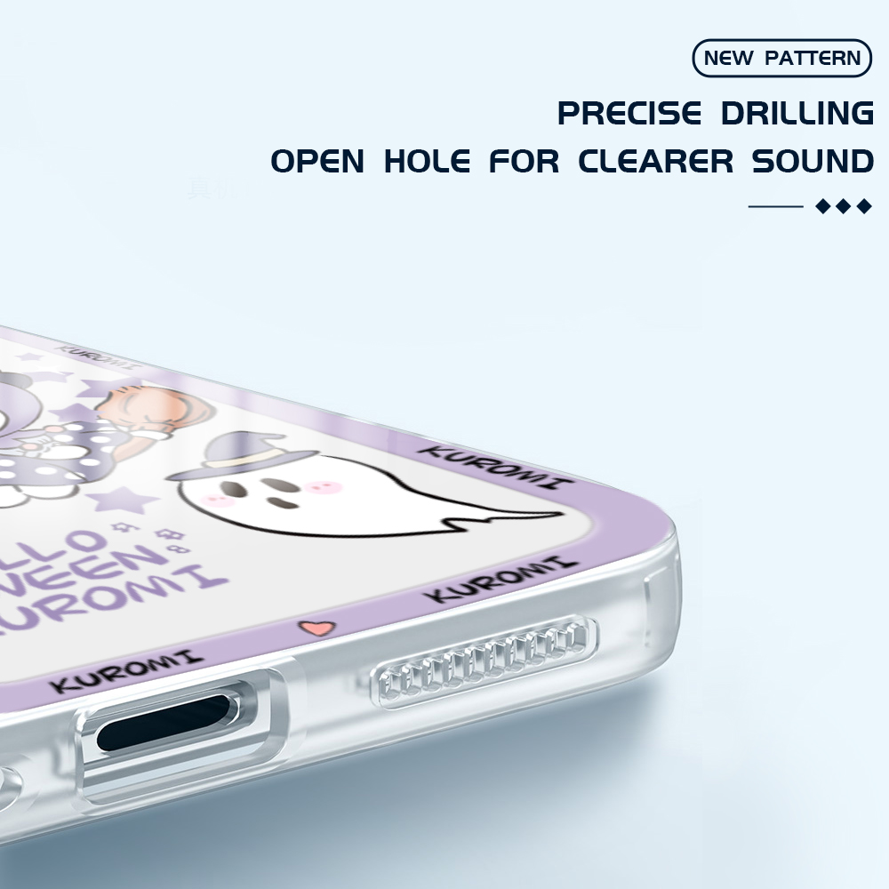 YYDS for Redmi 9A Back Cover Cute Kuromi Transparent Crystal TPU Soft Case Full Lens Protection Ultra Thin Drop Resistant Phone Case. 