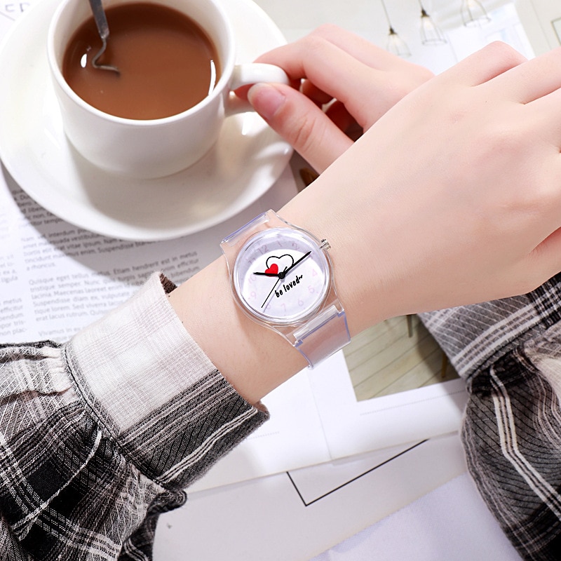 【3C VictoryEagle】Kids Quartz Sport Horloge Meisjes Jongens Kinderen Horloge Cartoon Transparante Kleur Eenvoudige Nieuwe