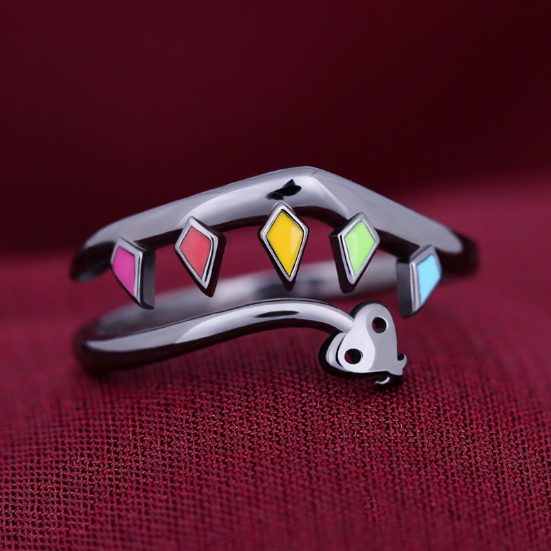 Game Touhou Project Ring Flandre Scarlet Cosplay Opening Adjustable Unisex Rings Jewelry Accessories Prop Gift. 