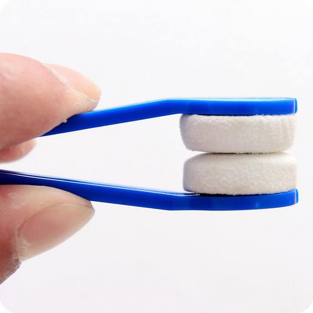 Microfiber Portable Eyeglass Spectacles Sunglass Lens Cleaner Brush Clip Specs Cleaning Tool With Key Hole Microfiber Cloth Handle Reading Glasses. 
