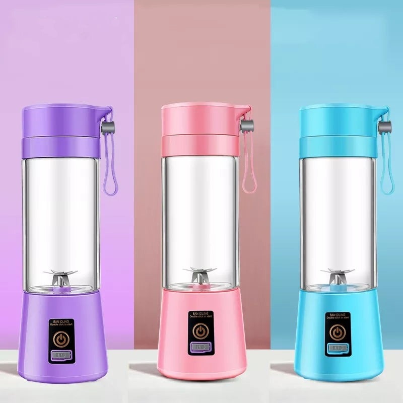 Mini Portable and Rechargeable 380ml Juice Blender Model : HM-03. 