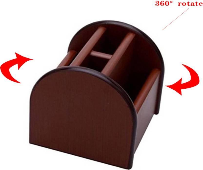 Rotating pen holder for desk,Wooden Organizer Pen container