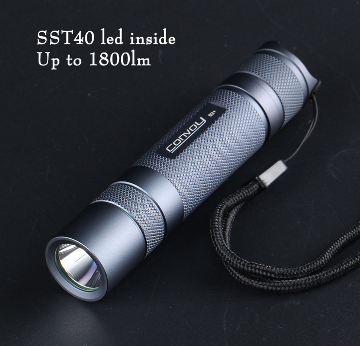 Convoy S2+1800lm 12 mode 5000K LED. 