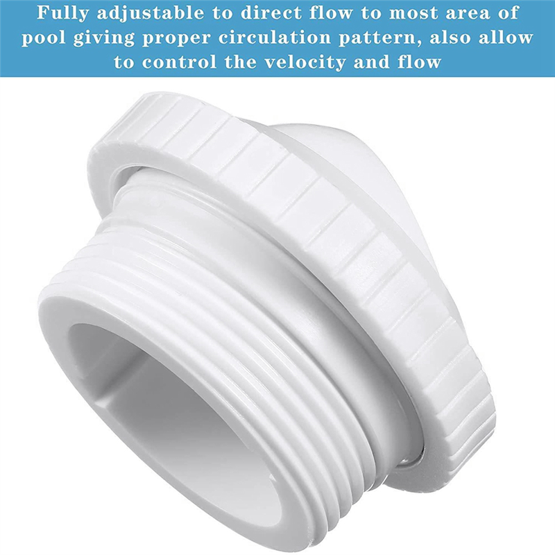 3Pcs PVC Nozzle for Swimming Pool Opening Eyeball Nozzle Flow Inlet Fitting for Hayward SP1419D. 