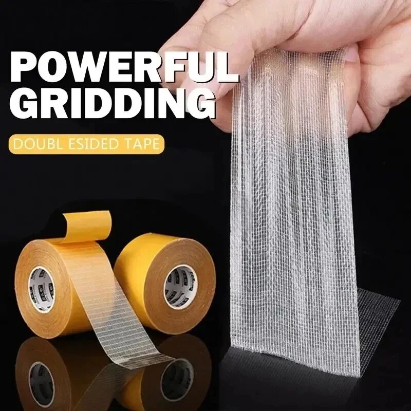 5 Meter Strong Fixation Double Sided Tape Universal High Tack Tapes with Fiberglass Mesh Heavy Duty Sticky Resistente Clear Tape. 