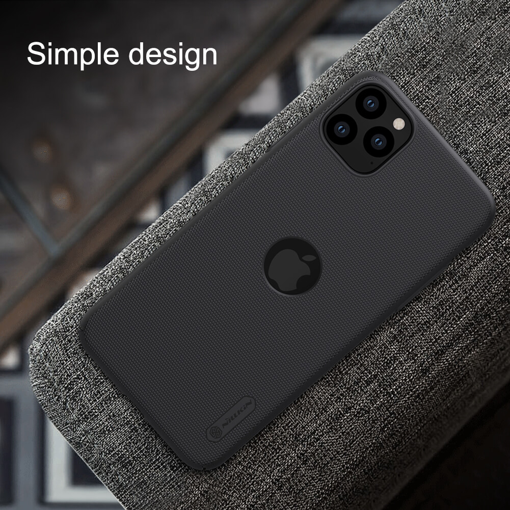 Nillkin ( iPhone 11 Pro Max ) Super Frosted Shield Hard Case / Nillkin Back Case / Nillkin Case / Nillkin Cover For Apple Iphone 11 Pro Max  - Black. 