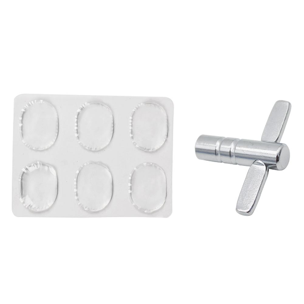Drum Damper gel 6 pack with One Drum Tuning Key pack 1. 