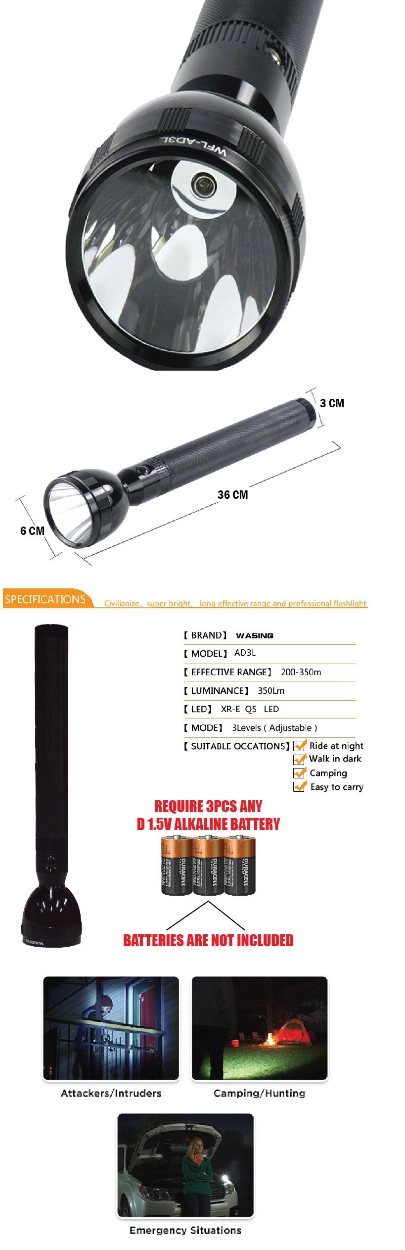 Wasing Rechargeable Torch Light WFL-AD3L. 