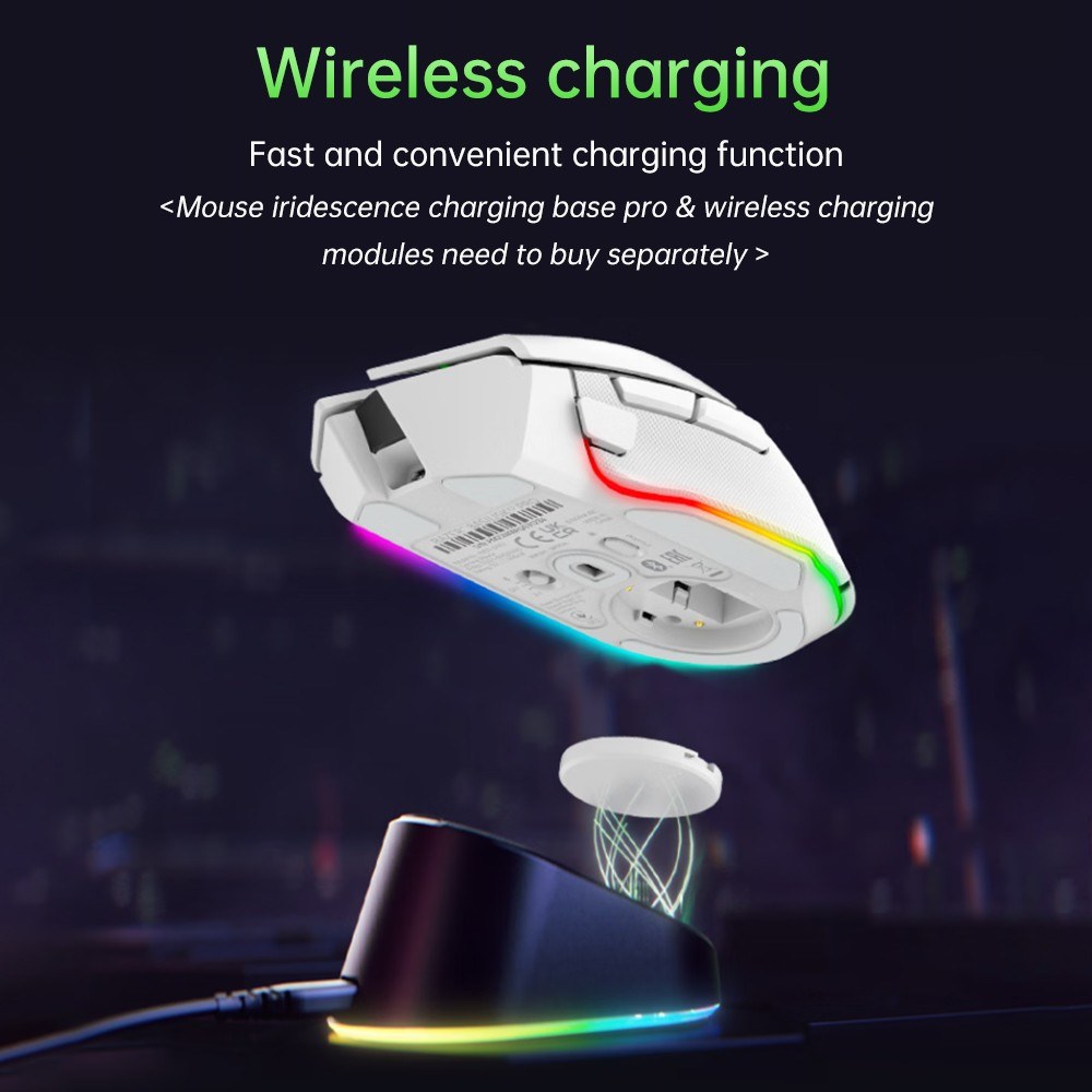 Razer V3 Pro Wireless Mouse RGB Gaming Mouse with 30000DPI Optical Sensor Chroma Hyperspeed Mouse Ergnomic Design 11 Progammable Buttons 90 Million Clicks-white. 