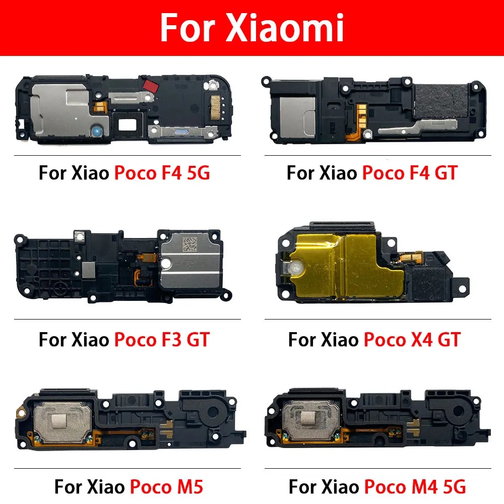Original Loudspeaker For Xiaomi Poco X3 NFC F2 F3 F4 X4 X5 M3 M4 M5 Pro GT 4G 5G Loud Speaker Buzzer Ringer Flex Cable. 