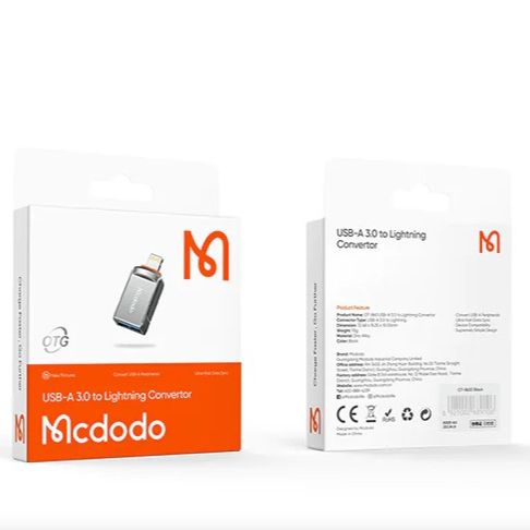 Mcdodo USB 3.0 To Lightning Type c OTG Adapter For iPhone 13 12 11 Pro XS Max XR X 8 7 for Samsung Oppo Vivo Tablet Fast Transmission Converter Data For Mouse/Keyboard/Camera/Card. 