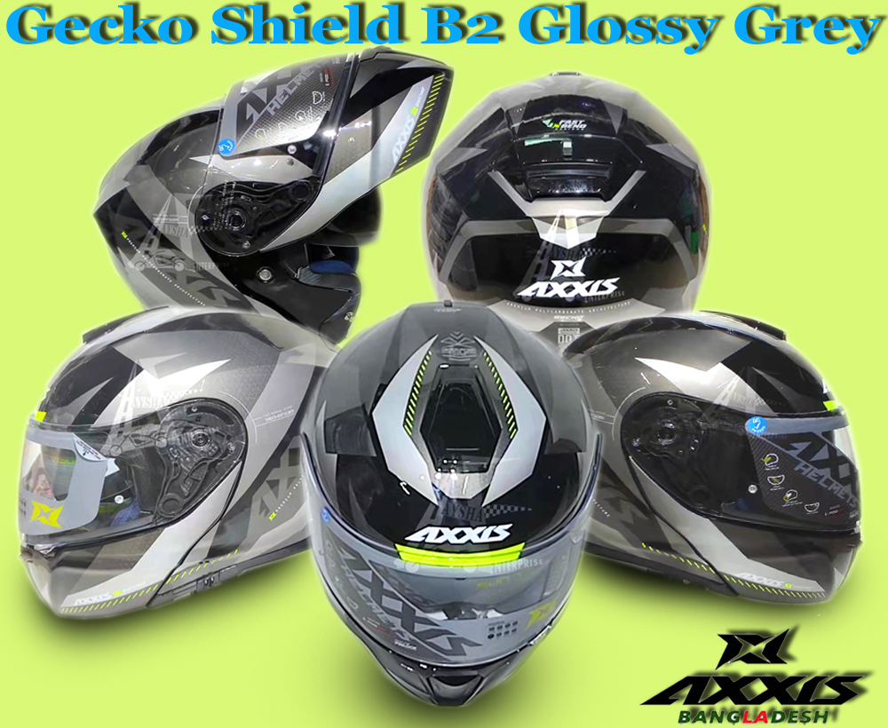 Full Face Axxis Eagle Gecko SV  Shield B2 Glossy Grey. 