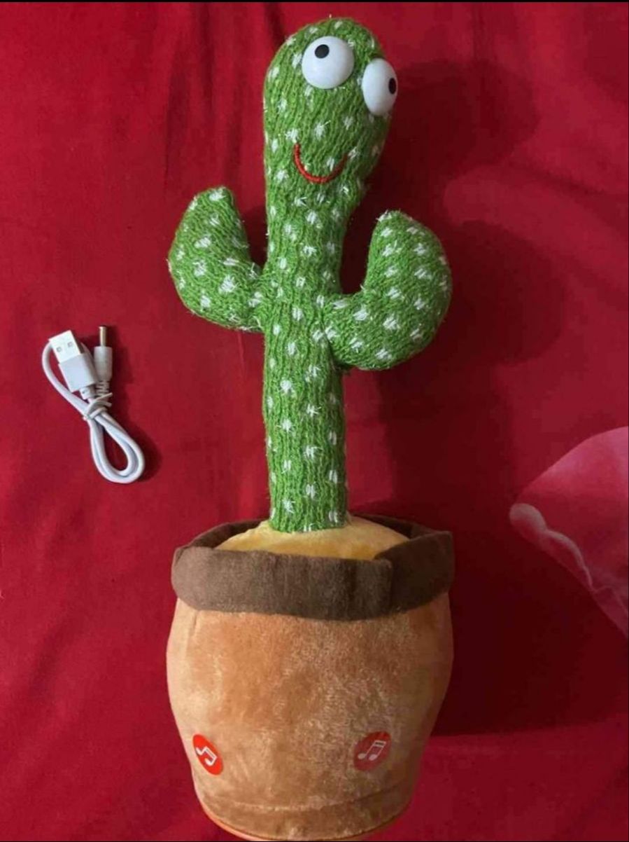 Talking Cactus Toy Dancing Cactus Toy for Babies Voice Repeat Toys for Kids Entertainment Toys Cactus Plush Toy with Lights Moving Cactus Mimicry. 