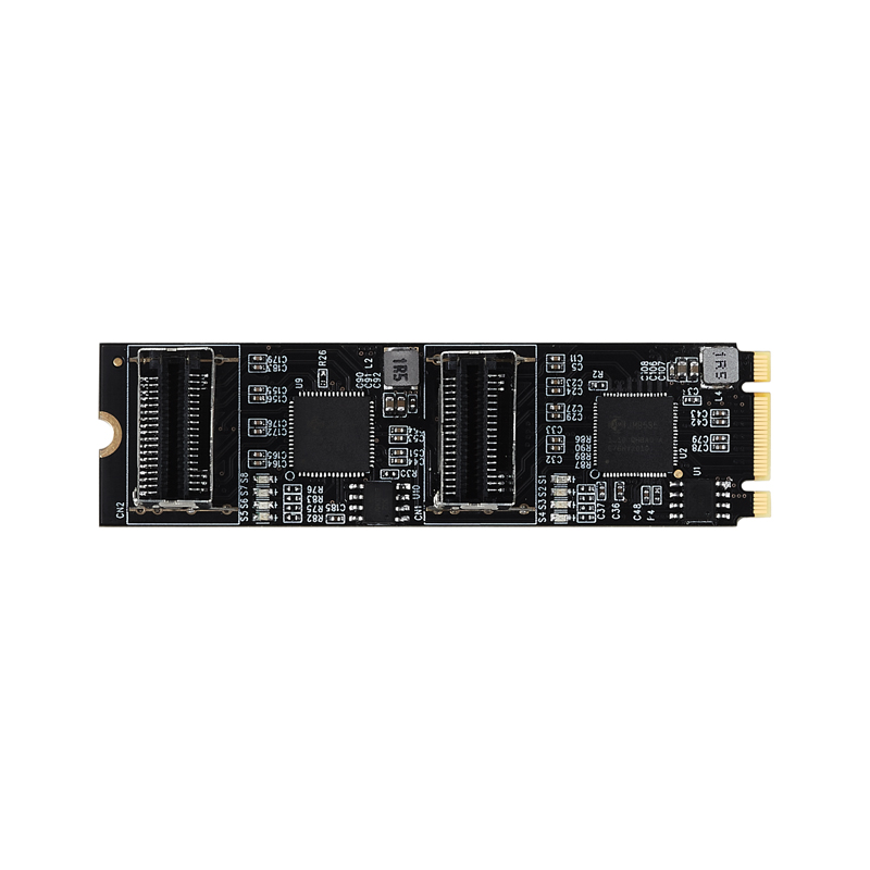 NEW M.2 to SATA Card PCI Express 3.0 M2 to SATA Multiplier Adapter 8 Port SATA 3 6Gbps Controllers B+M Key with 2 Mini SAS Cable. 