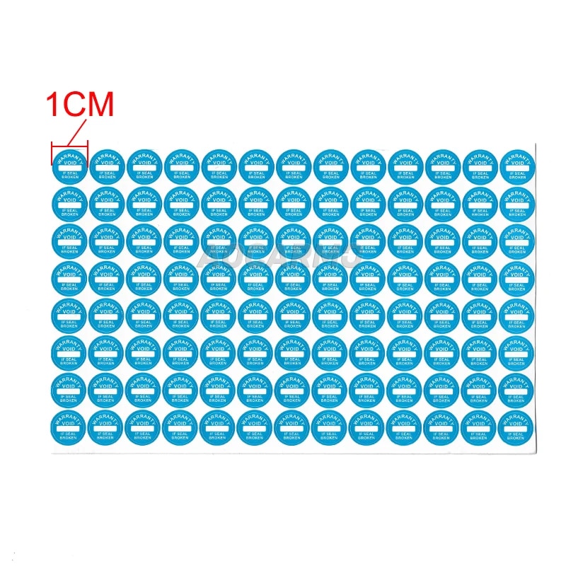 Aocarmo 100pcs/lot 1CM 10mm Damage Label Warranty Void Seal Easy Broken Fragile Sticker Adhesive For Cellphone Laptop Repair. 