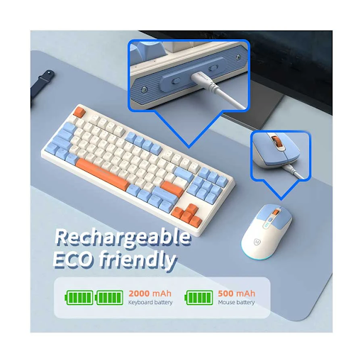 Micropack KM-269W Orange Wireless Keyboard & Mouse Combo. 
