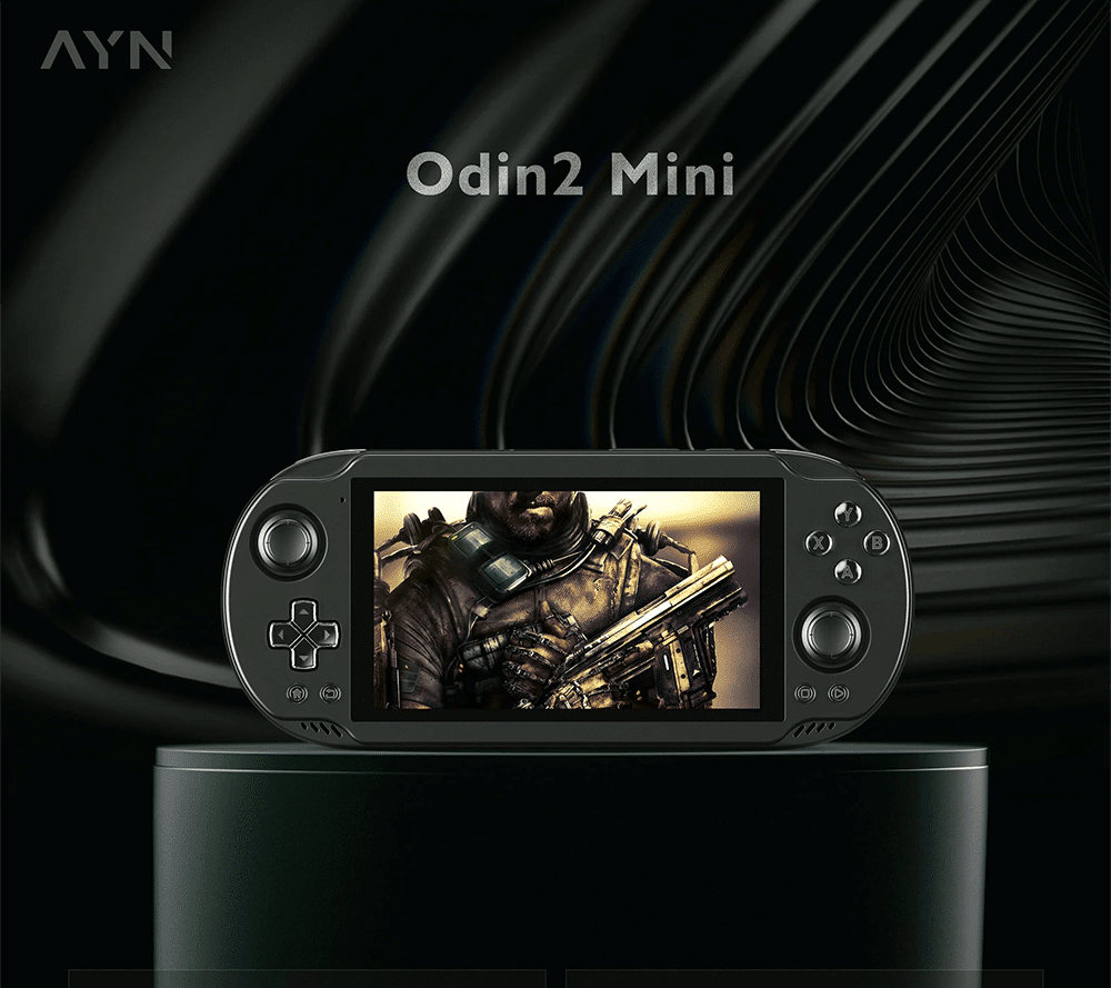 AYN Odin 2 Mini handheld game console with Snapdragon 8 Gen 2. 