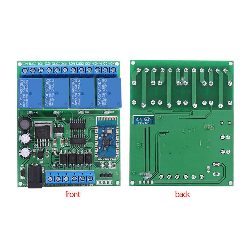 4 Channel Bluetooth Relay Module Phone Wireless Control Switch 2.1 Bluetooth Relay Module 6-10m Communication Distance. 