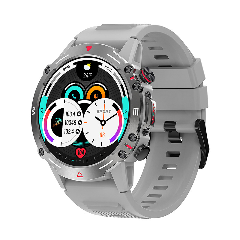 New HK87 Bluetooth Call with Three Defense Custom Dial, Heart Rate, Blood Pressure, Music Smart Watch. 