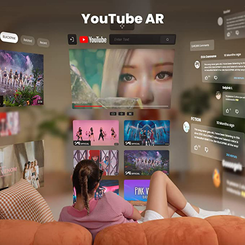 Xreal air AR glasses smart glasses with massive 201 "micro-OLED virtual theater augmented reality glasses watch stream ar space. 