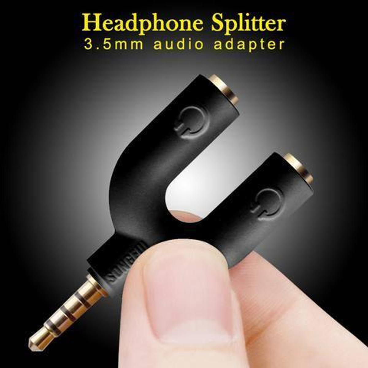 U-Shape Smartphone 3.5mm Audio Splitter For Headphone And Microphone. 