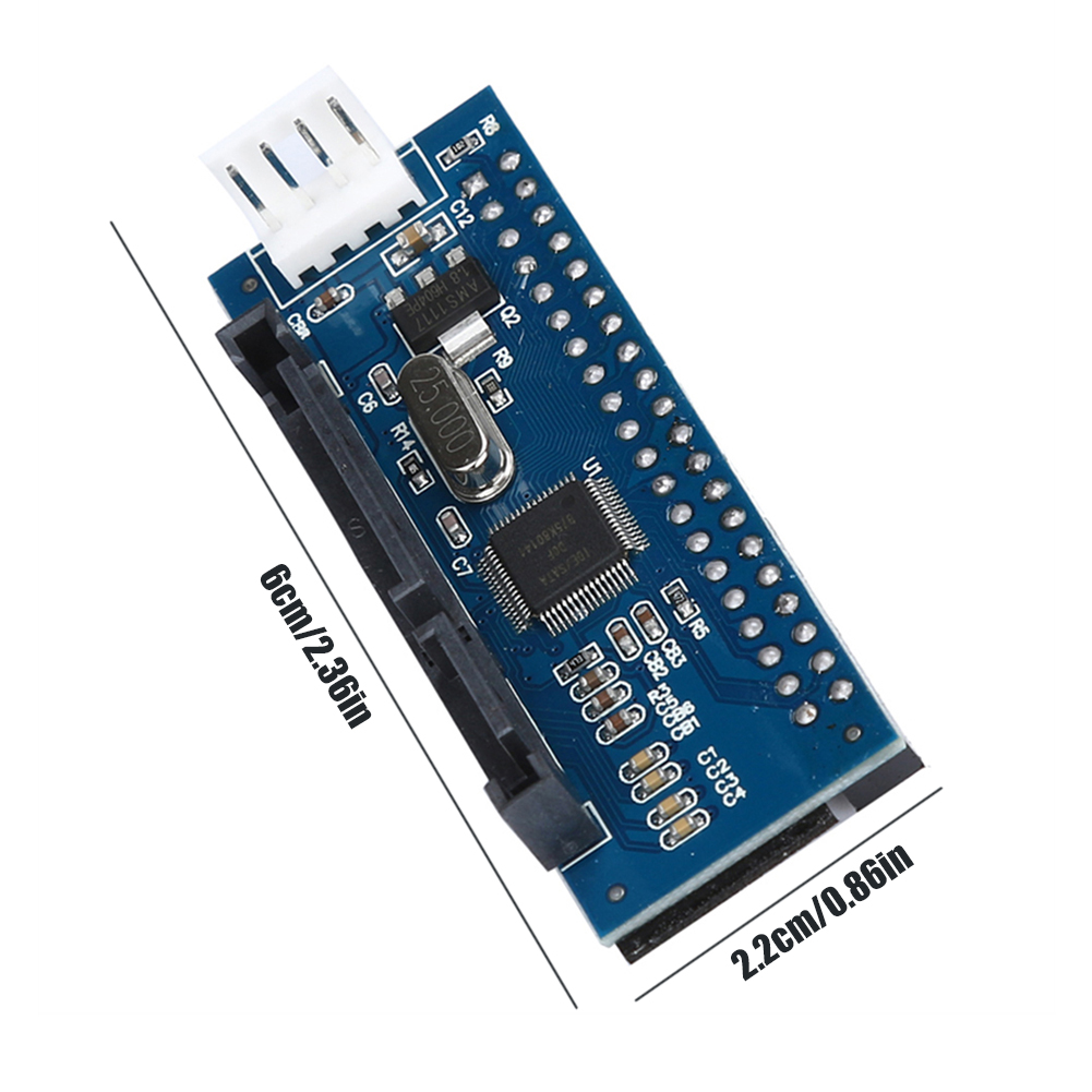 3.5in IDE To SATA HDD Riser Card with 4-pin Cable Hard Disk Adapter Board 1.5Gb/s Support WIN XP/WIN/WIN8 32bit/64bit for Laptop. 