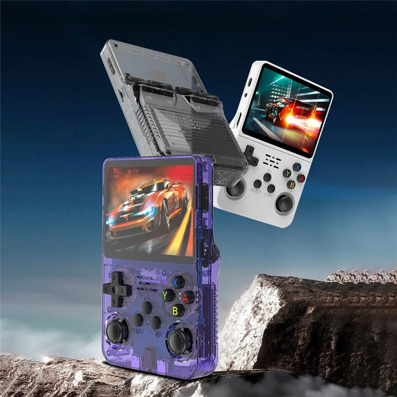 R36S Retro Game Console 64GB 15000+ Games Linux System 3.5 Inch IPS Screen Portable Pocket Game Player for Kids B Easy to Use. 