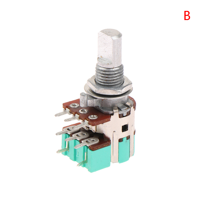 H120 Stereo Channel With Switch A50K A10K 15mm Half Shaft Volume Potentiometer Double Potentiometer Demoo. 