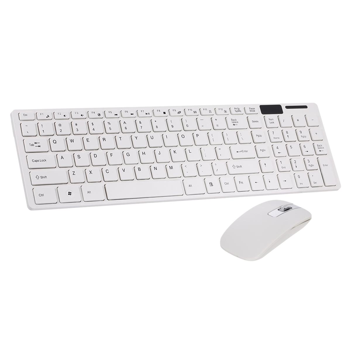 HXSJ  Keyboard Mouse Combo 2.4GHz  Keyboard 1200DPI Optical Mouse for Home Office Use Share 1 USB Receiver, Black