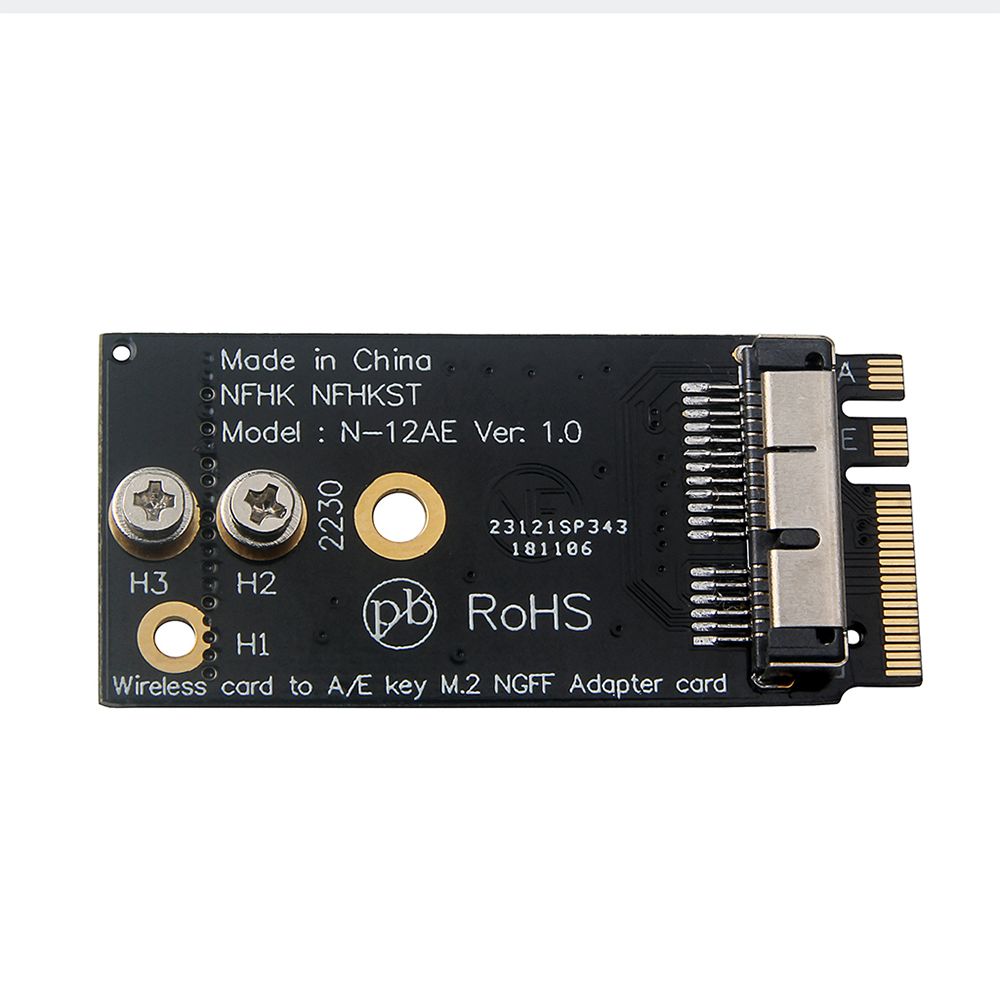 HXSJ Ep-108  C-ard To Ngff M.2 Key A/E Adapter Bcm94360Cs2 Bcm943224Pciebt2 Replacement For Ma-cbook Os. 