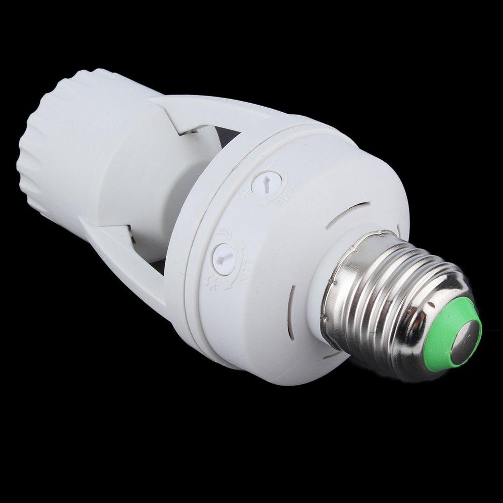 E27 LED Infrared Motion Detection Light Sensor Light Bulb Switch Home White. 