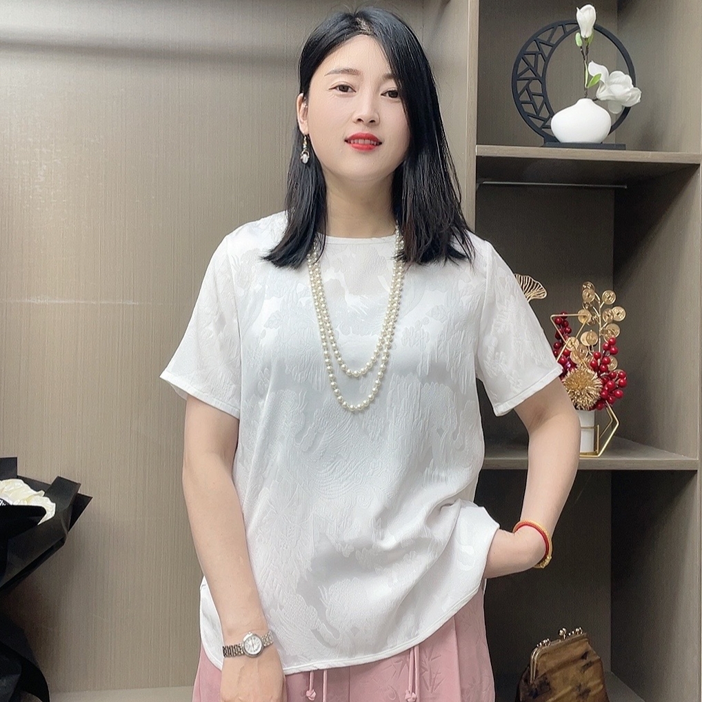 Bathing beauty--New Chinese Style Dark Pattern Guanle Wrinkle Jacquard Solid Color Summer Light. 