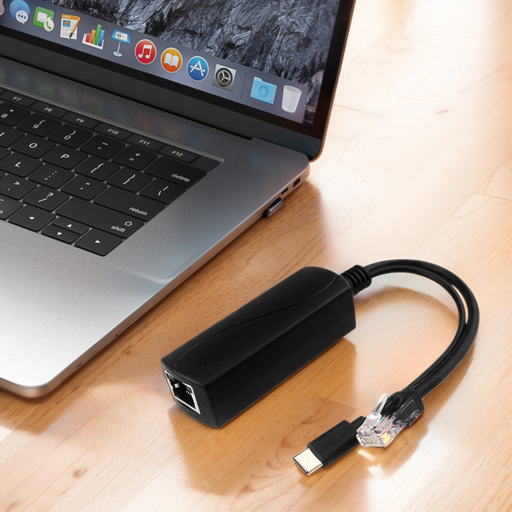 PoE Splitter USB TYPE C 5V IEEE802.3af/at Compliant PoE Power Over Ethernet Splitter Adapter Adaptive 10/100/1000Mbps. 