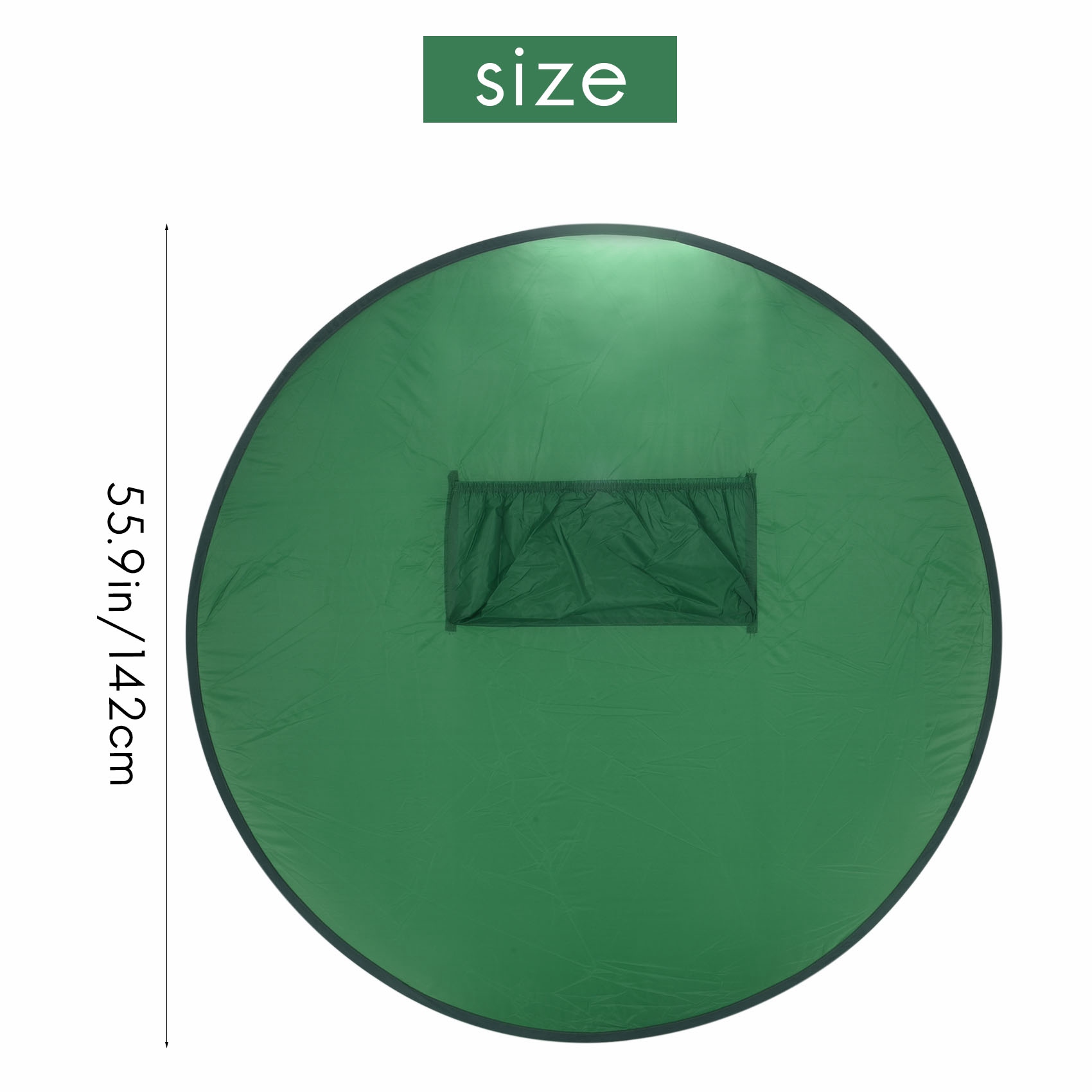 OUMERY Photography Background Green Screen Backdrops Portable Solid Green Color Backdrop Cloth for Photography Studio 142cm. 