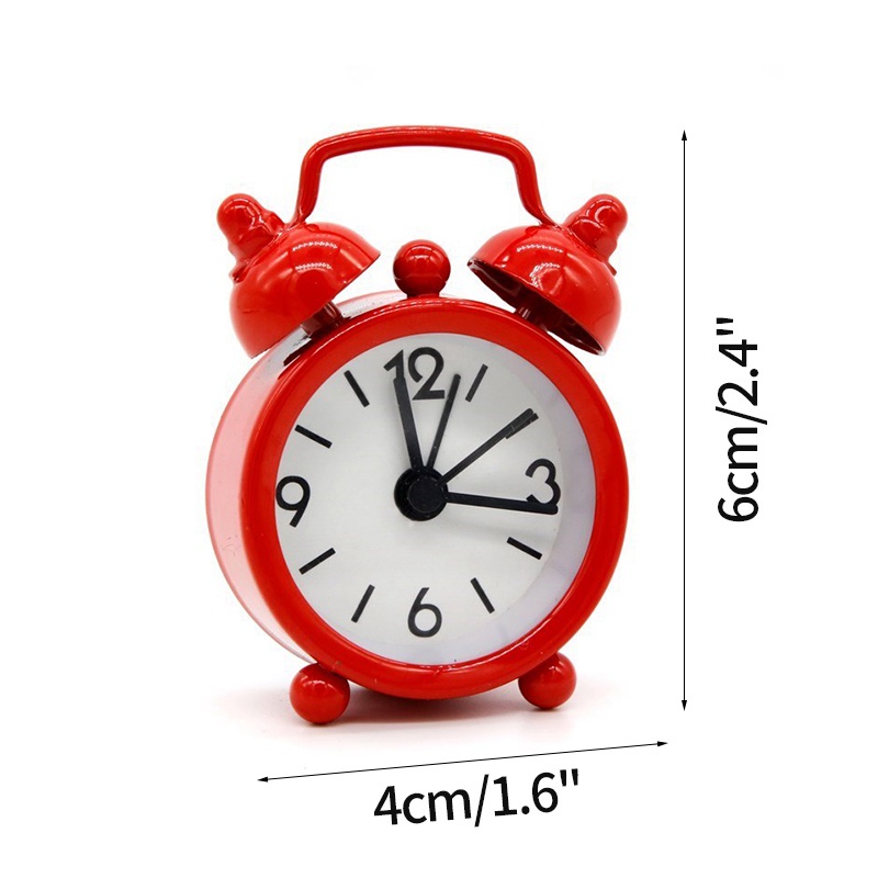 Nordic Mini Alarm Clock Creative Pointer Table Clock Round Bedside Clocks Best Desktop Decor. 