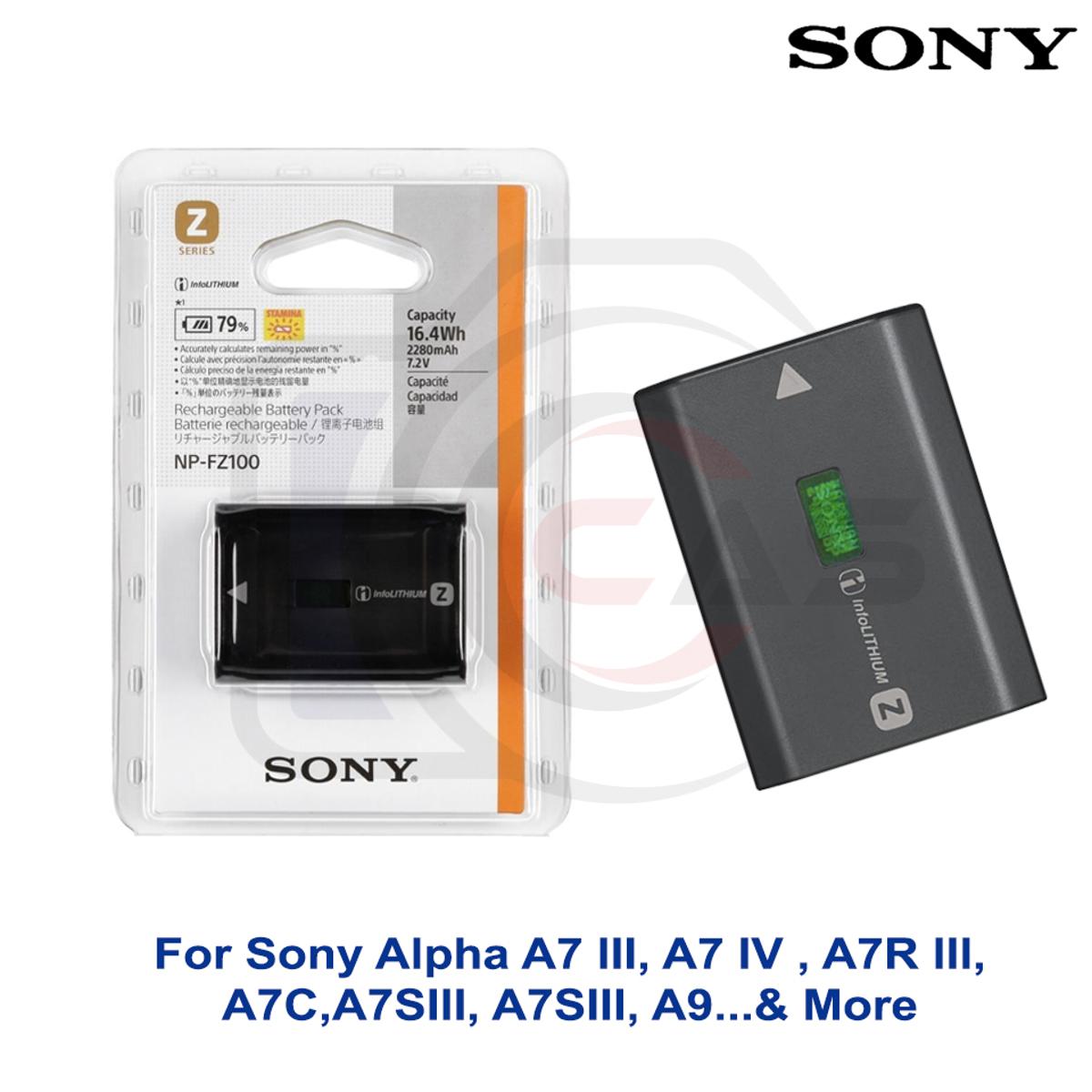 Sony NP-FZ100 Battery For Alpha a9 II, a9, a7R IV, a7R III, a7 III