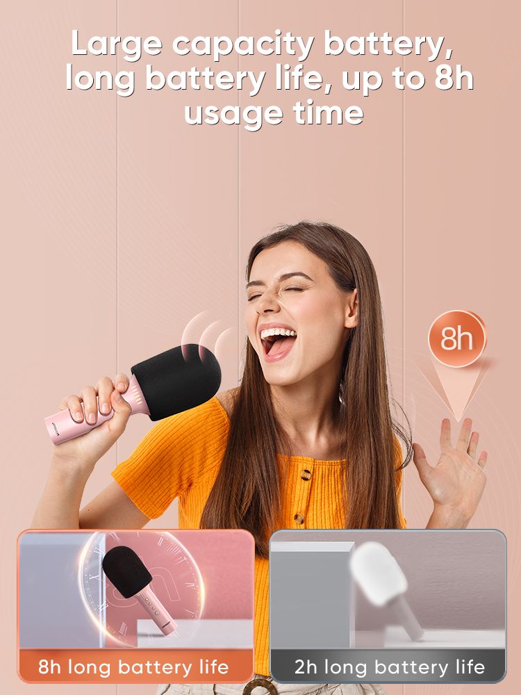JR MC5 Joyroom Professional Rechargable Karaoke Wireless Microphone. 
