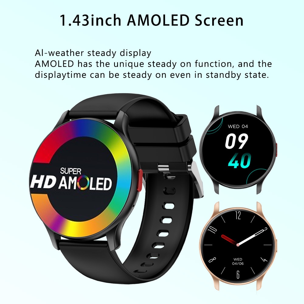 SENBONO MAX11 2023 Smart Watch 1.43 Inch AMOLED 100 Sports Modes Voice Calling Watch Always On Display Smartwatch for Men Women. 
