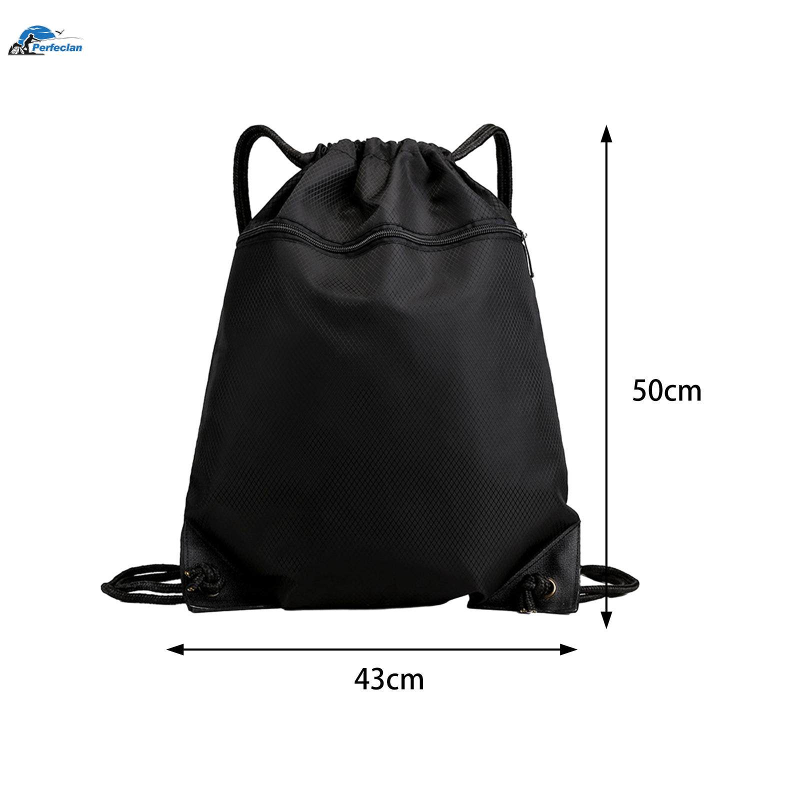Drawstring Backpack Drawstring Bag PE Bags Ball Holder Large Capacity Rucksack for Black. 