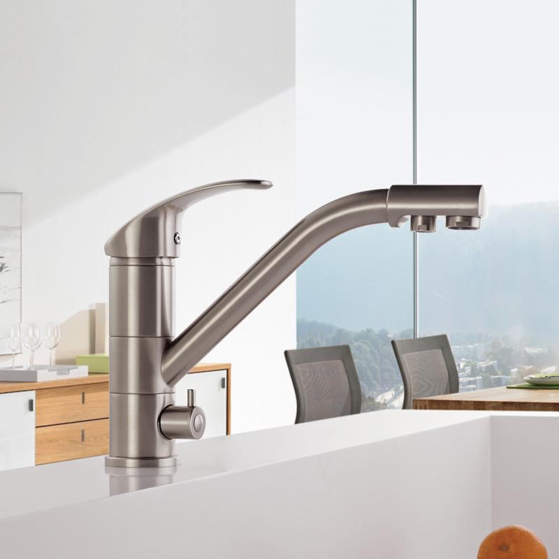 FRAP F4321-5 Kitchen Water Purification 360 Degree Rotation Single Handles Sink Faucet. 