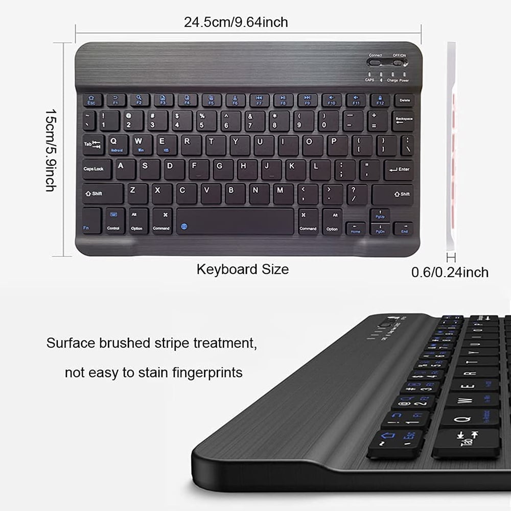 Bluetooth Keyboard & Mouse Combo for Mac, PC, Laptops, iPad, Tablets | Rechargeable Keyboard and Silent Mouse | Ultra-Slim, Quiet Typing, Wireless, Portable and Lightweight Keyboard Mouse Set. 