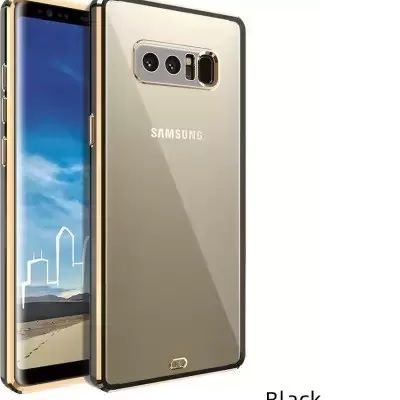 Samsung Galaxy Note 9 - Luxury Gold Line NEW SKIN Electroplating Transparent Back Cover Soft Chrome Shine TPU Mobile Phone Case