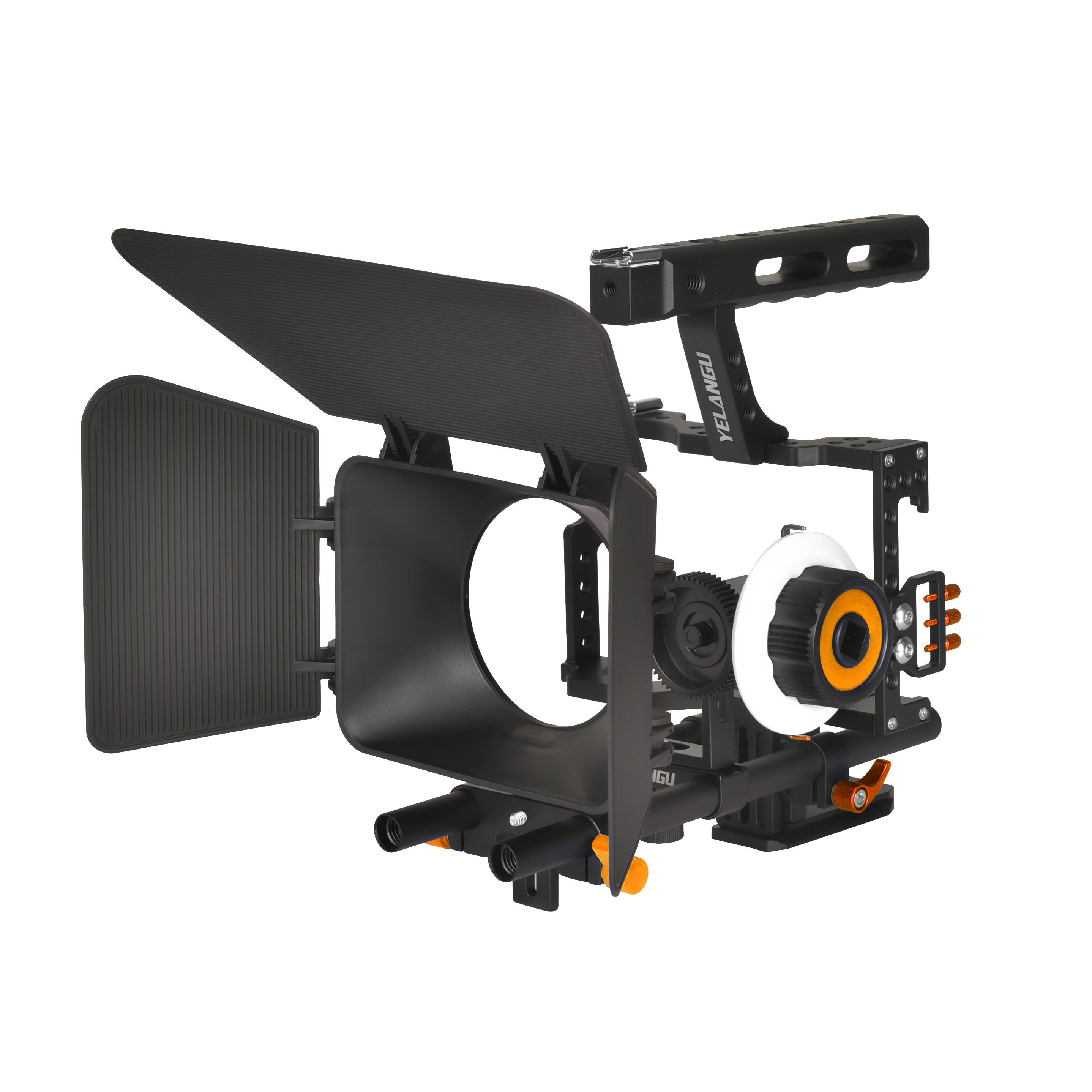 YELANGU Camera Cage Rig Kit for Sony A7S A7 A7R A72 A7RII A7SII A6000 A6500 A6300 with Dual Cold Shoe Mounts 1/4 Inch Threads. 
