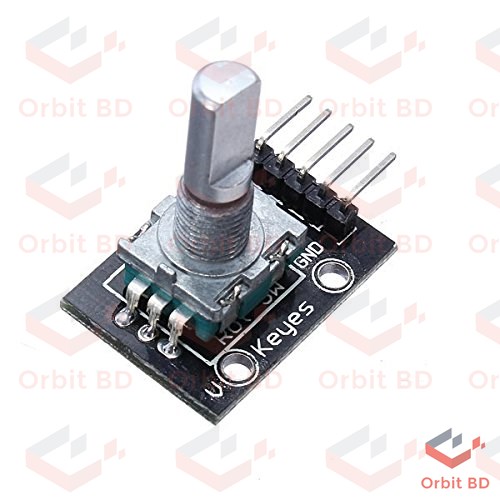 Rotary Encoder Module Arduino Compatible 360 Degree Rotating Encoder KY-040 For AVR PIC Brick Sensor Switch Development Board KY-040. 