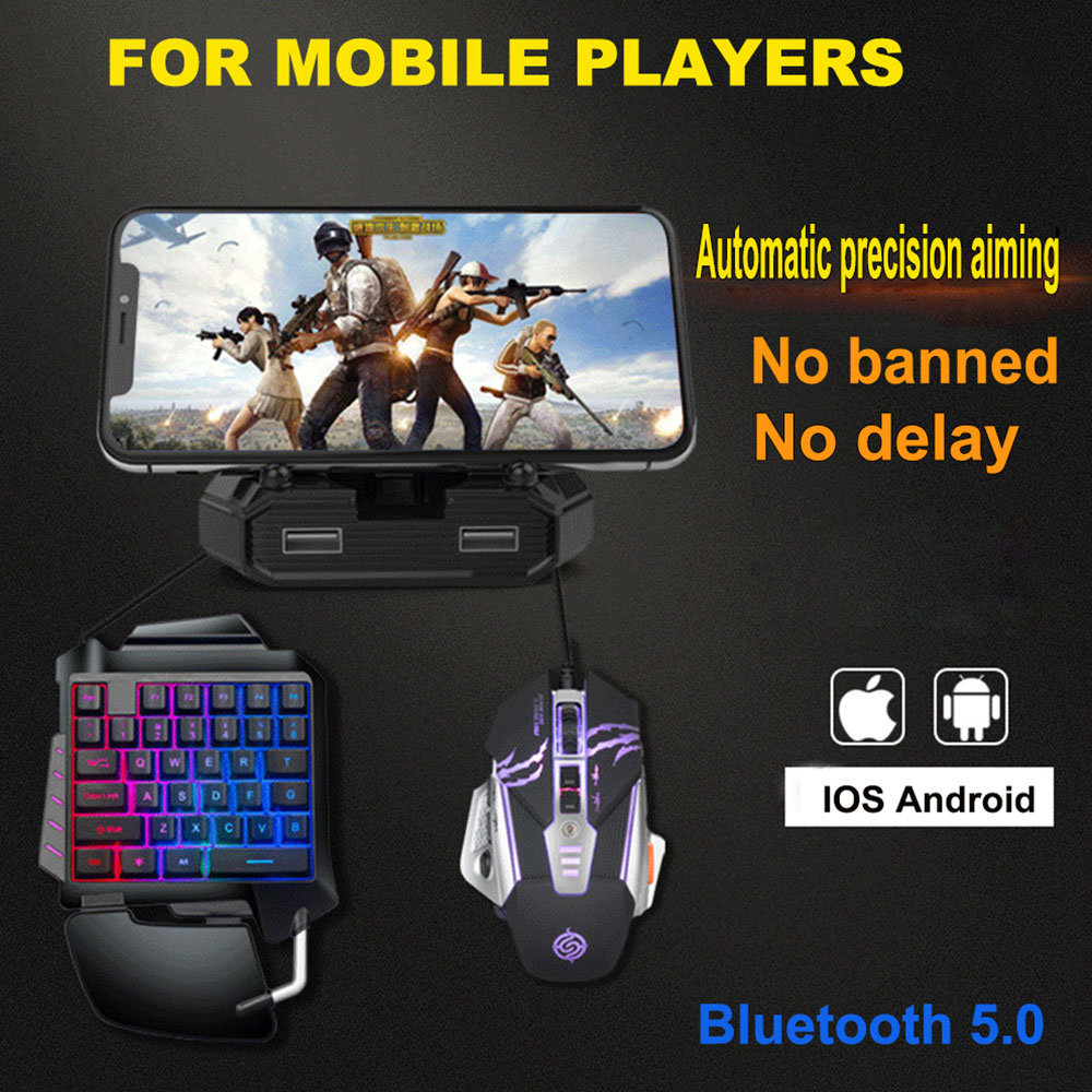 мобильный геймпад pubg контроллер игровая клавиатура мышь конвертер для android ios телефон к пк фото 33